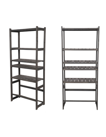 Drewniany regał do spiżarni LSR P500S1 Szary