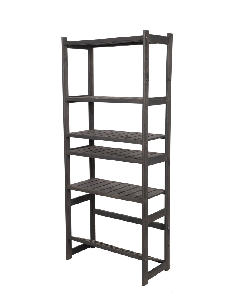 Regały - Drewniany regał do spiżarni LSR P500S1 Szary - product b2b.wamar.biz 2