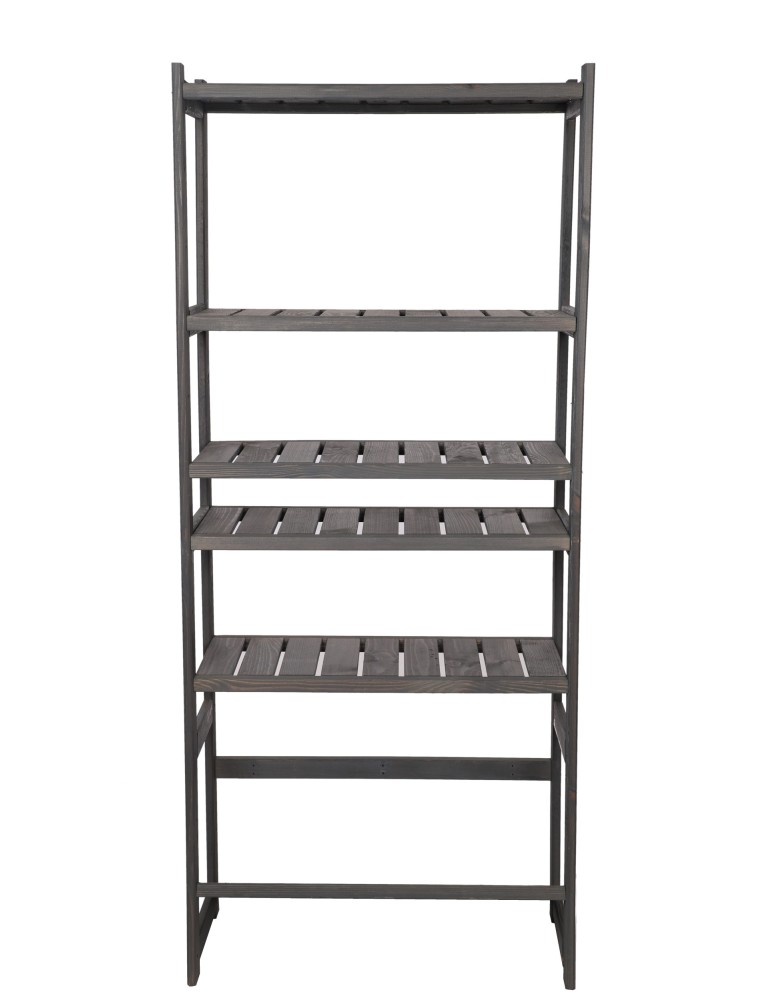 Regały - Drewniany regał do spiżarni LSR P500S1 Szary - product b2b.wamar.biz 4