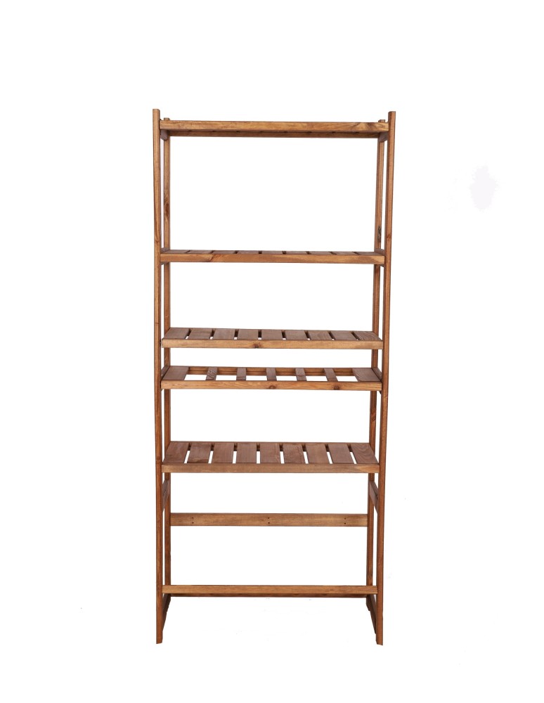 Regały - Regał drewniany do spiżarni LSR P4W1S1 Brązowy - product b2b.wamar.biz 3