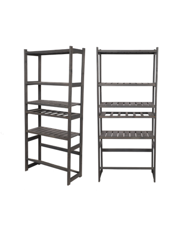 Regał drewniany do spiżarni LSR P4W1S1 Szary