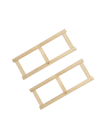 Bok 2 szt do regału drewnianego LSR ramka noga 85,8 cm Naturalny