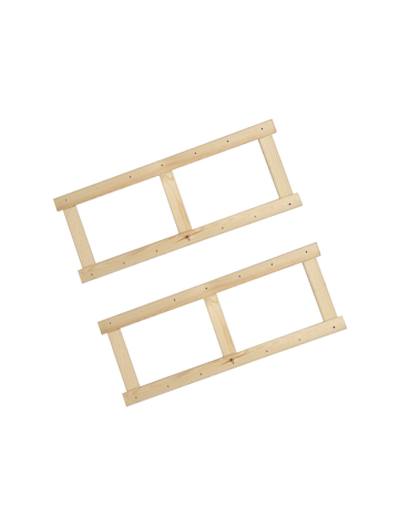 Regały - Bok 2 szt do regału drewnianego LSR ramka noga 85,8 cm Naturalny - product 4