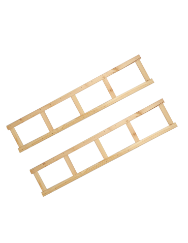 Bok 2 szt do regału drewnianego LSR ramka noga 162,6 cm Naturalny - product 2