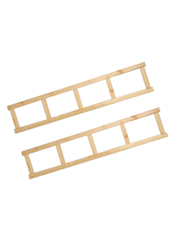 Bok 2 szt do regału drewnianego LSR ramka noga 162,6 cm Naturalny