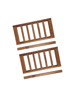 Półka 2 szt na skrzynki do regału drewnianego LSR Brązowy