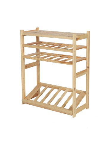 Regały - Regał drewniany do spiżarni LSR P1W2S1 Naturalny - product 3