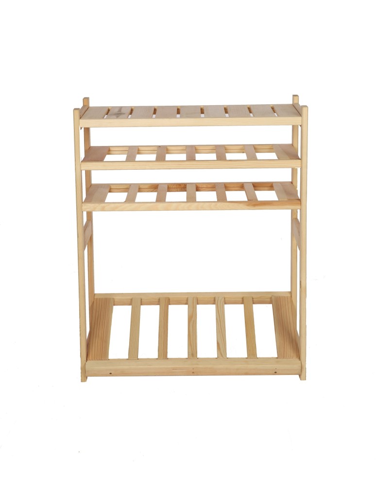 Regały - Regał drewniany do spiżarni LSR P1W2S1 Naturalny - product b2b.wamar.biz 4