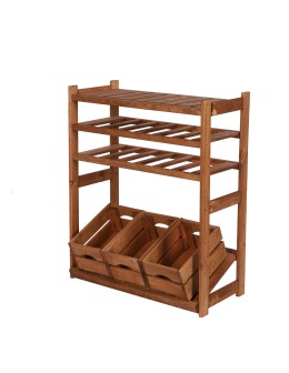 Regał drewniany do spiżarni LSR P1W2S1 Brązowy - product 2