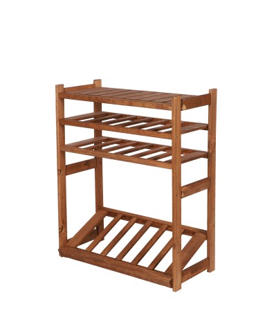 Regały - Regał drewniany do spiżarni LSR P1W2S1 Brązowy - product 3