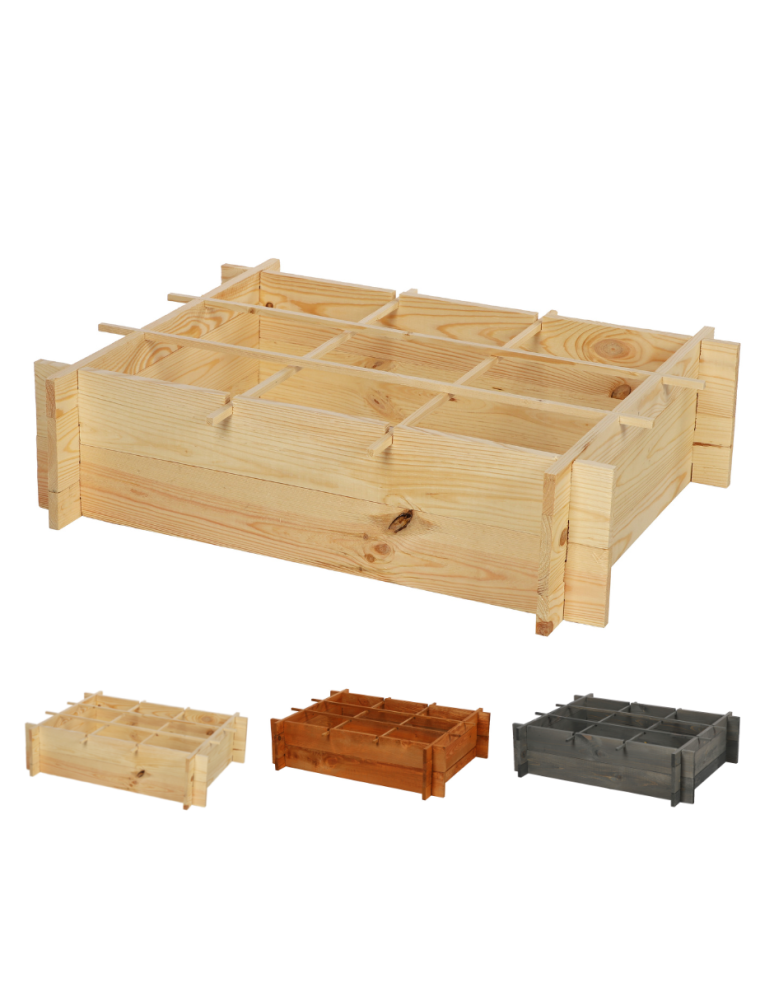 Uprawowe skrzynie ogrodowe- Warzywniaki- skrzynia do uprawy - Drewniana grządka podwyższana ZP05 /60x78 cm/ Naturalna - product b2b.wamar.biz 1