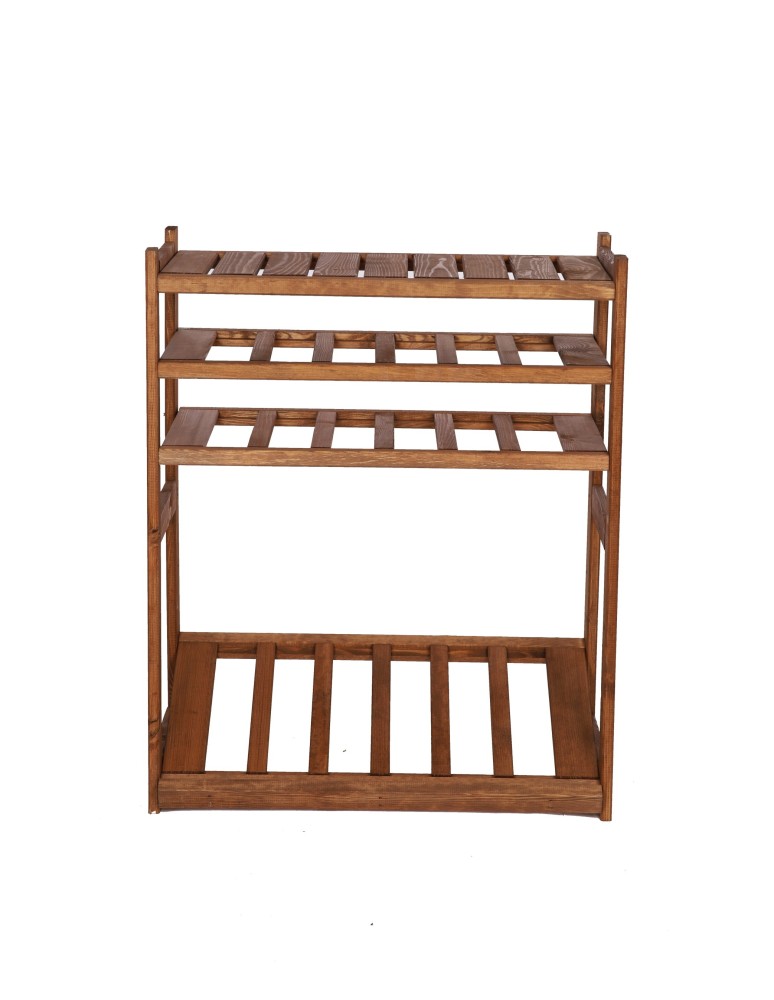 Regały - Regał drewniany do spiżarni LSR P1W2S1 Brązowy - product b2b.wamar.biz 4