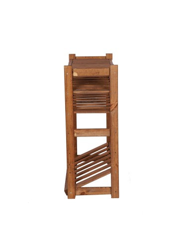 Regały - Regał drewniany do spiżarni LSR P1W2S1 Brązowy - product 5