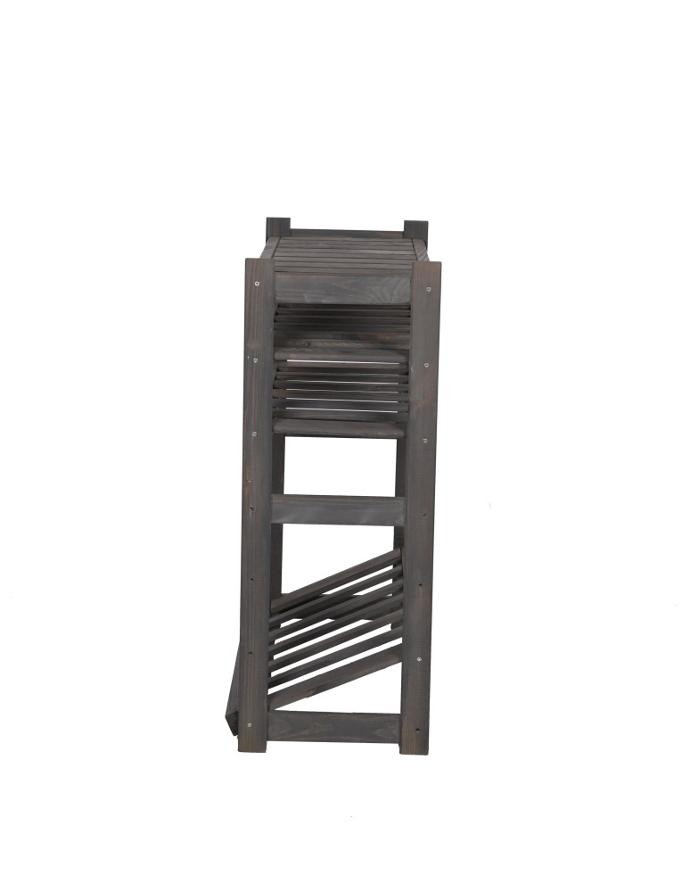 Regały - Regał drewniany do spiżarni LSR P1W2S1 Szary - produkt b2b.wamar.biz 2