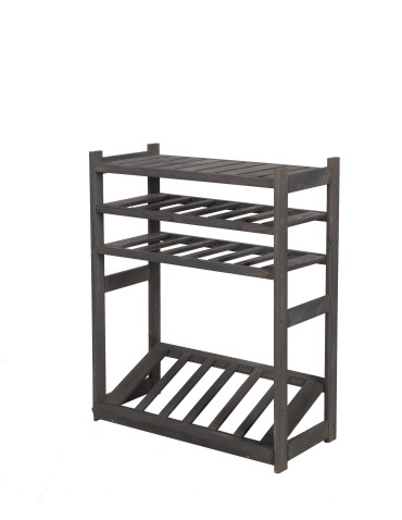 Regały - Regał drewniany do spiżarni LSR P1W2S1 Szary - produkt 3