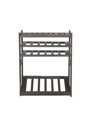 Regały - Regał drewniany do spiżarni LSR P1W2S1 Szary - produkt 6