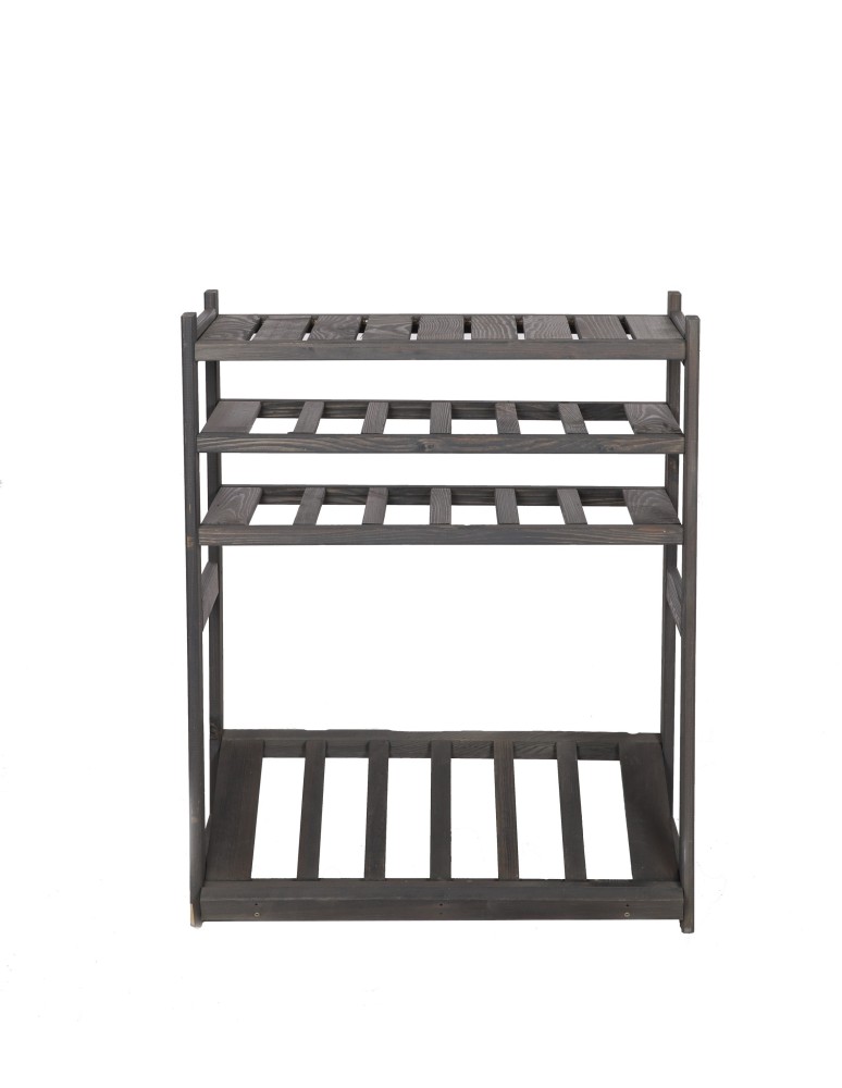 Regały - Regał drewniany do spiżarni LSR P1W2S1 Szary - produkt b2b.wamar.biz 6