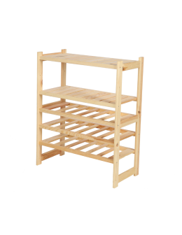 Regał drewniany do spiżarni LSR P2W3S0 Naturalny