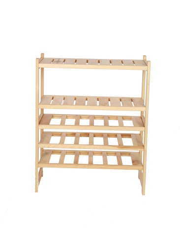 Regały - Regał drewniany do spiżarni LSR P2W3S0 Naturalny - product 4