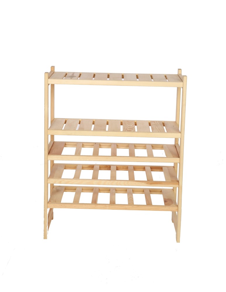 Regały - Regał drewniany do spiżarni LSR P2W3S0 Naturalny - product b2b.wamar.biz 4