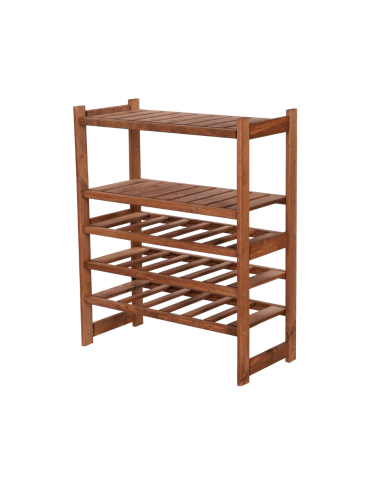 Regał drewniany do spiżarni LSR P2W3S0 Brązowy