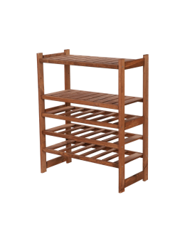 Regał drewniany do spiżarni LSR P2W3S0 Brązowy