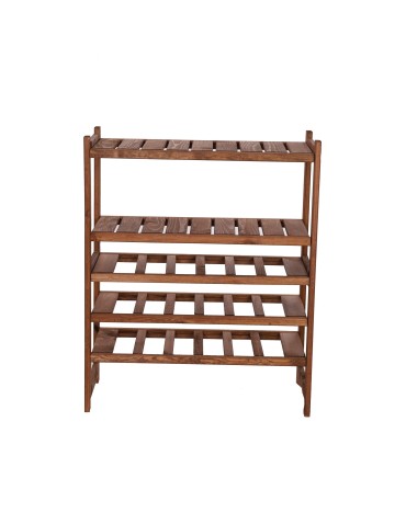 Regały - Regał drewniany do spiżarni LSR P2W3S0 Brązowy - product 4