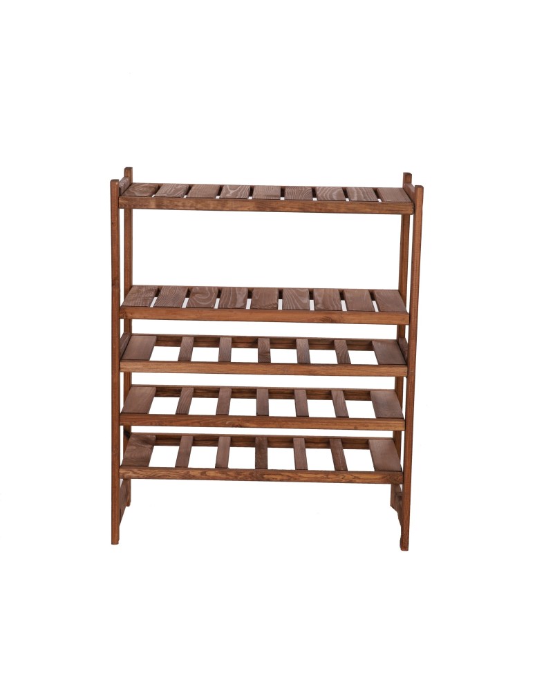 Regały - Regał drewniany do spiżarni LSR P2W3S0 Brązowy - product b2b.wamar.biz 4