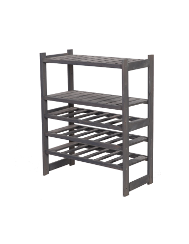 Regał drewniany do spiżarni LSR P2W3S0 Szary