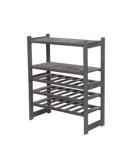 Regał drewniany do spiżarni LSR P2W3S0 Szary