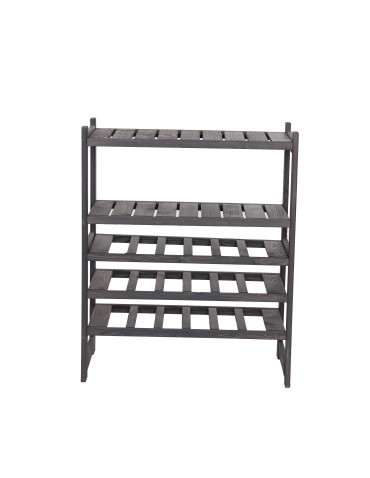 Regały - Regał drewniany do spiżarni LSR P2W3S0 Szary - product 4