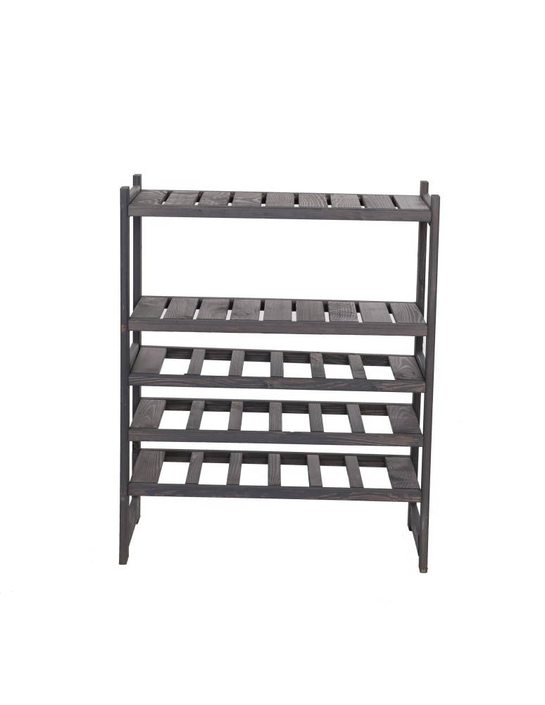 Regały - Regał drewniany do spiżarni LSR P2W3S0 Szary - product b2b.wamar.biz 4