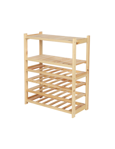 Regał drewniany do spiżarni LSR P2W4S0 Naturalny