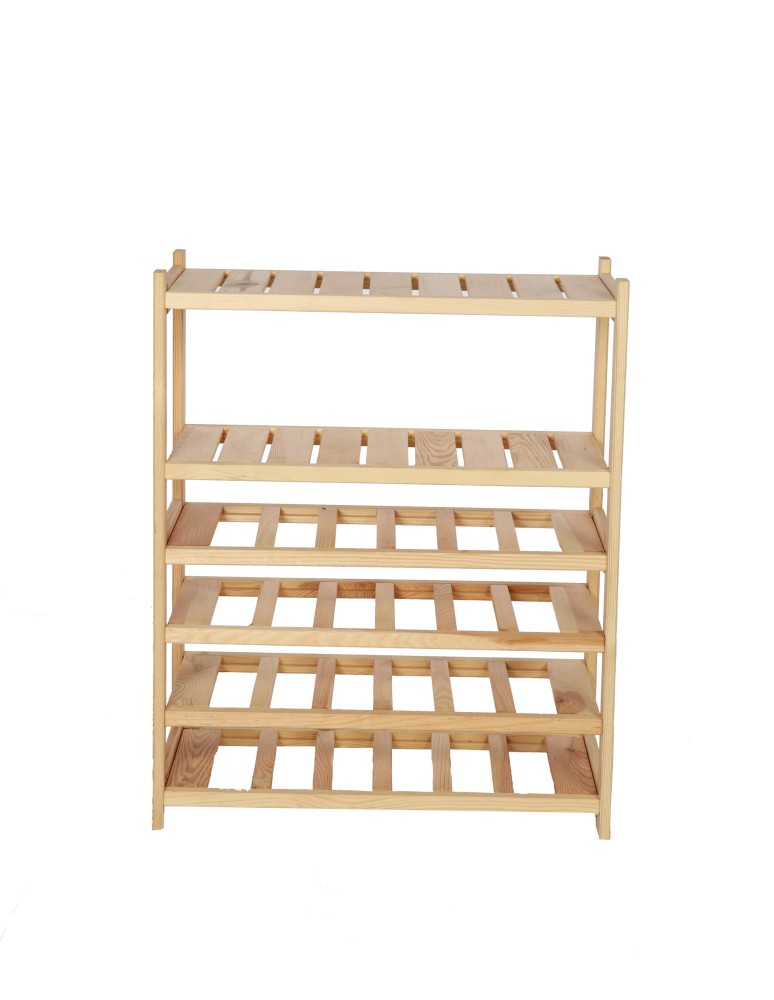 Regały - Regał drewniany do spiżarni LSR P2W4S0 Naturalny - product b2b.wamar.biz 3