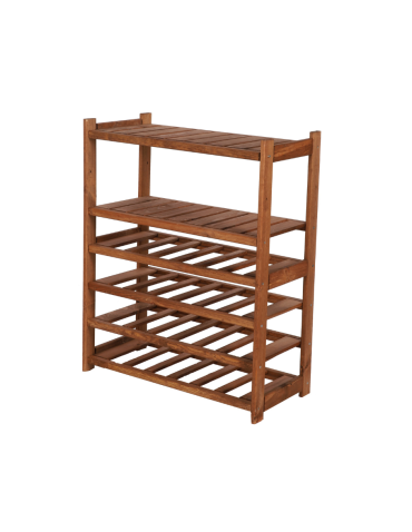Regał drewniany do spiżarni LSR P2W4S0 Brązowy