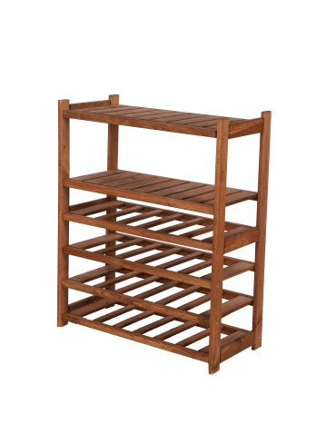 Regały - Regał drewniany do spiżarni LSR P2W4S0 Brązowy - product 3