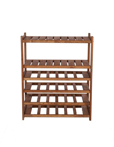 Regały - Regał drewniany do spiżarni LSR P2W4S0 Brązowy - product 4