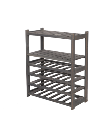 Regał drewniany do spiżarni LSR P2W4S0 Szary