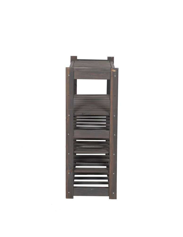 Regały - Regał drewniany do spiżarni LSR P2W4S0 Szary - product b2b.wamar.biz 4