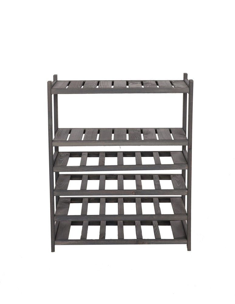 Regały - Regał drewniany do spiżarni LSR P2W4S0 Szary - product b2b.wamar.biz 5