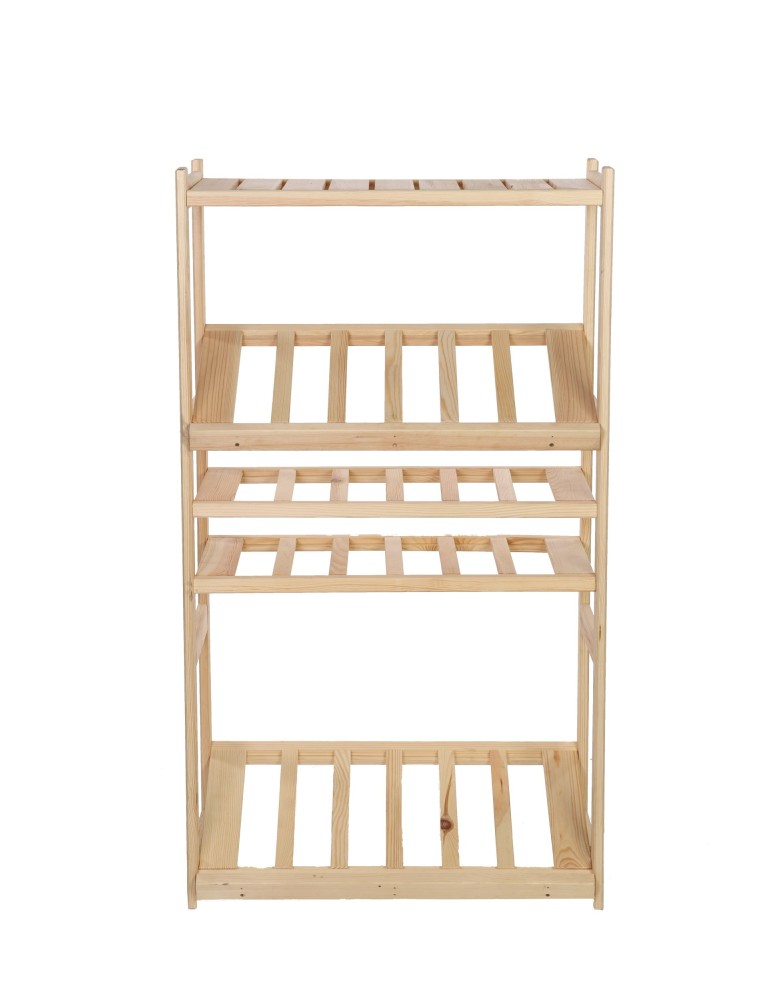 Regały - Regał drewniany do spiżarni LSR P1W2S2 Naturalny - produkt b2b.wamar.biz 2