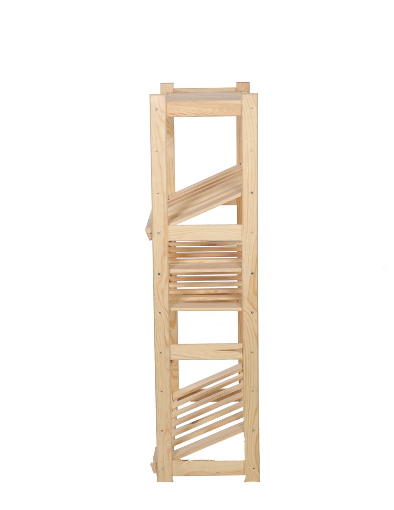 Regały - Regał drewniany do spiżarni LSR P1W2S2 Naturalny - produkt b2b.wamar.biz 4