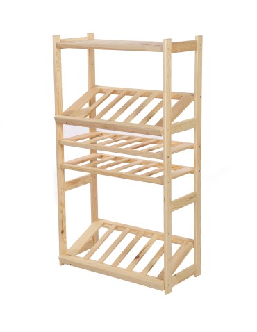 Regały - Regał drewniany do spiżarni LSR P1W2S2 Naturalny - produkt 5