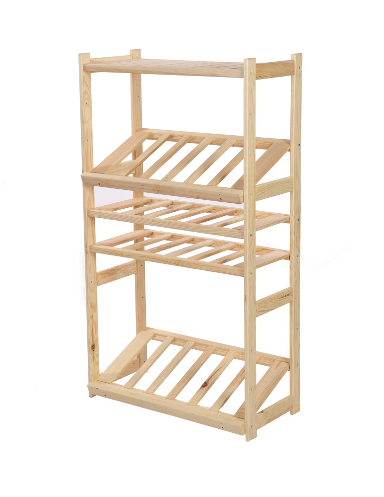 Regały - Regał drewniany do spiżarni LSR P1W2S2 Naturalny - produkt b2b.wamar.biz 5