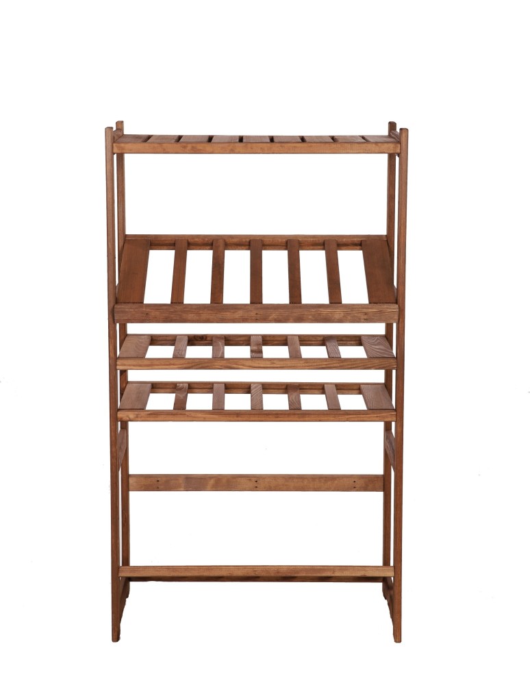 Regały - Regał drewniany do spiżarni LSR P1W2S2 Brązowy - product b2b.wamar.biz 4