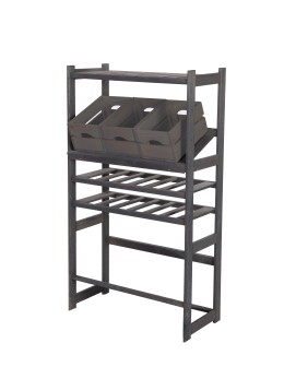 Regał drewniany do spiżarni LSR P1W2S2 Szary - product 2