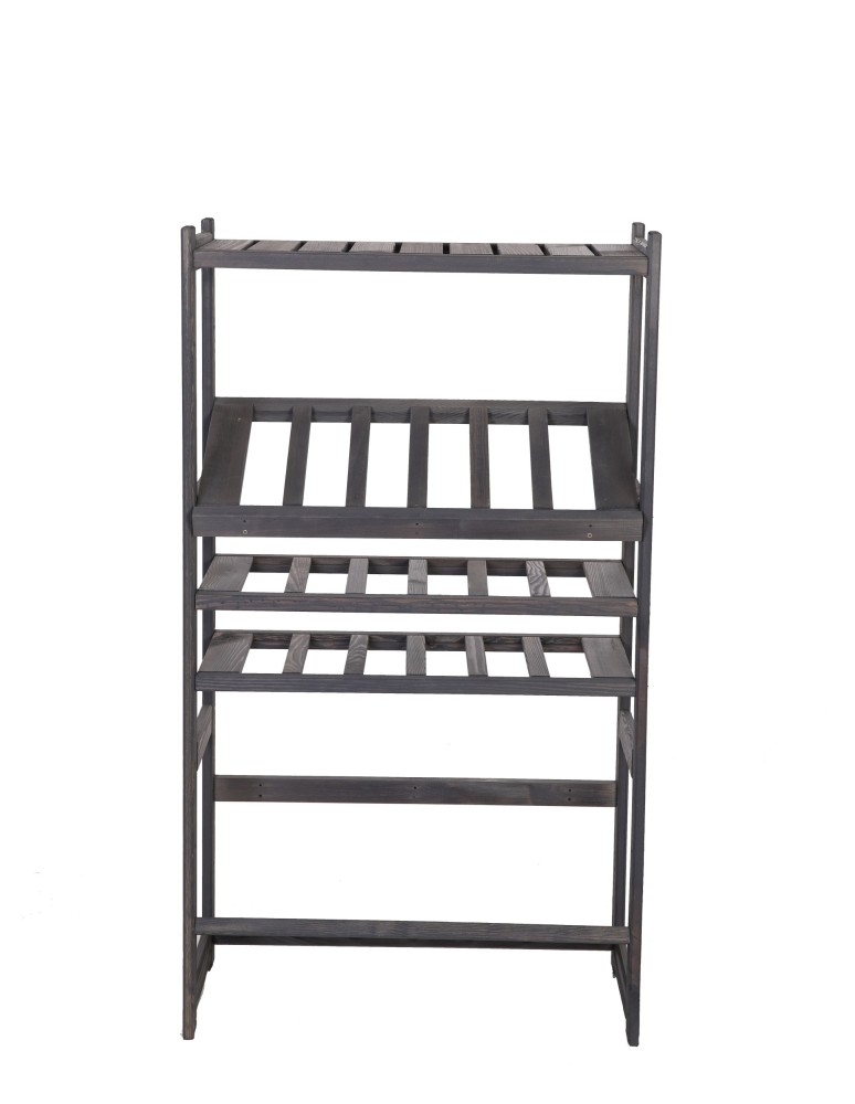 Regały - Regał drewniany do spiżarni LSR P1W2S2 Szary - product b2b.wamar.biz 4