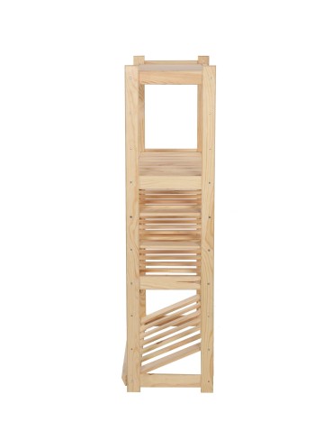 Regały - Regał drewniany do spiżarni LSR P2W3S1 Naturalny - product 4