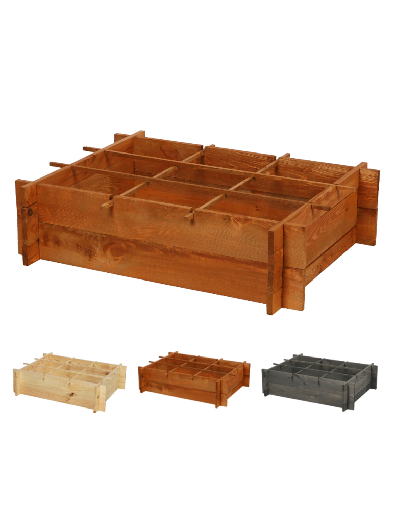 Uprawowe skrzynie ogrodowe- Warzywniaki- skrzynia do uprawy - Drewniana grządka podwyższana ZP05 /60x78 cm/ Brązowa - product b2b.wamar.biz 1