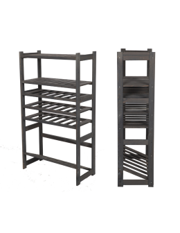 Regał drewniany do spiżarni LSR P2W3S1 Szary